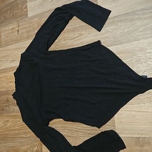 Women's black long sleeve bodysuit